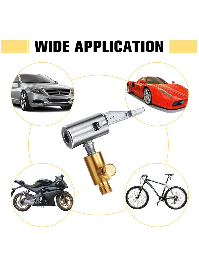 4 Pcs Tire Air Chuck Inflation Hose Adapter Air Chuck Lock, Hose Repair End with Barb Connector to Connect Portable Tire Inflation Head for Car Bike Pump Hose Repair - Image 2